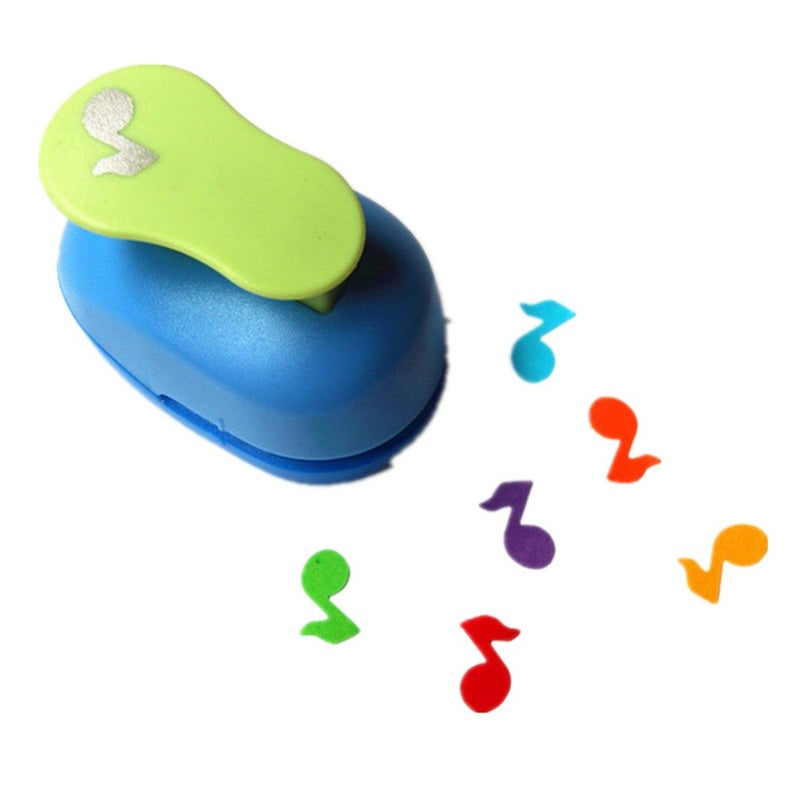 ODETOJOY Handheld Scrapbooking Punch Cutters Engraving Album Cards Paper Crafts Puncher Hole Punches Supplies with Shape Music Note - Image 1